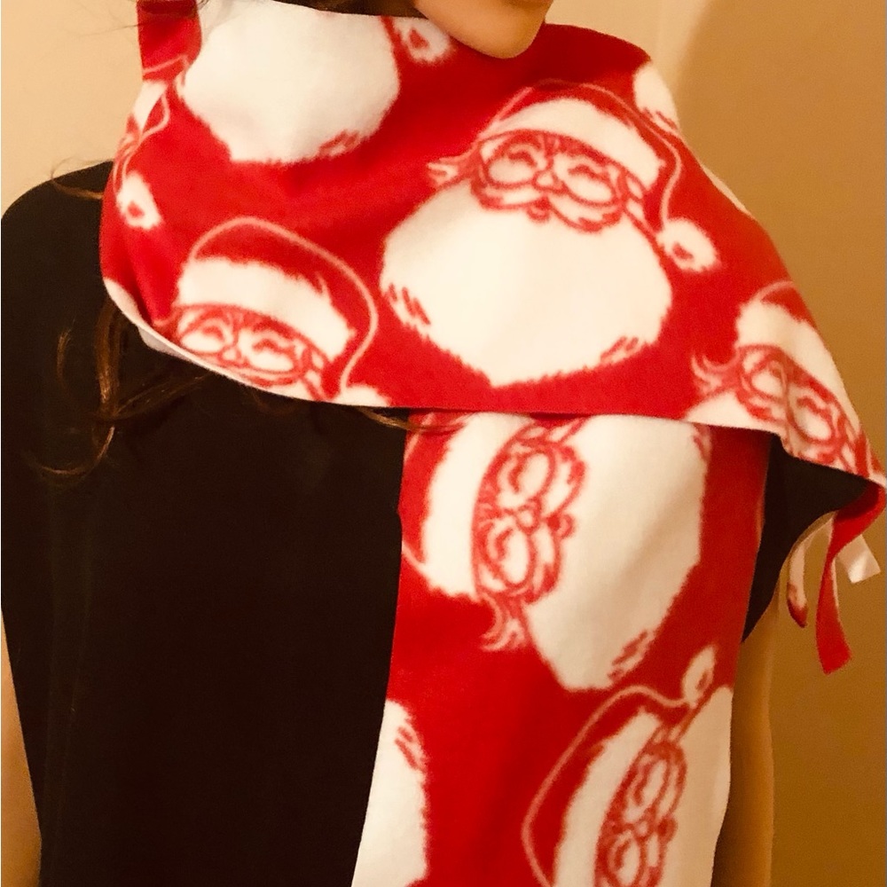 Christmas Santa’s Fleece Scarf Ready to Ship